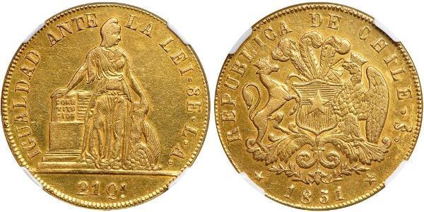 8 Escudo Cile Oro 