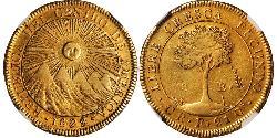 8 Escudo Costa Rica Oro 