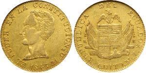 8 Escudo Ecuador Oro Simon Bolivar (1783 - 1830)