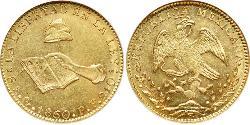 8 Escudo Estados Unidos Mexicanos (1846 - 1863) Oro 