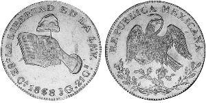 8 Escudo Estados Unidos Mexicanos (1846 - 1863) Oro 