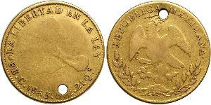 8 Escudo Estados Unidos Mexicanos (1846 - 1863) Oro 