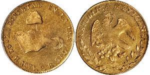 8 Escudo Estados Unidos Mexicanos (1846 - 1863) Oro 