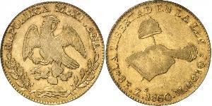 8 Escudo Estados Unidos Mexicanos (1846 - 1863) Oro 