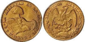 8 Escudo Estados Unidos Mexicanos (1846 - 1863) Oro 