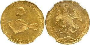 8 Escudo Estados Unidos Mexicanos (1846 - 1863) Oro 