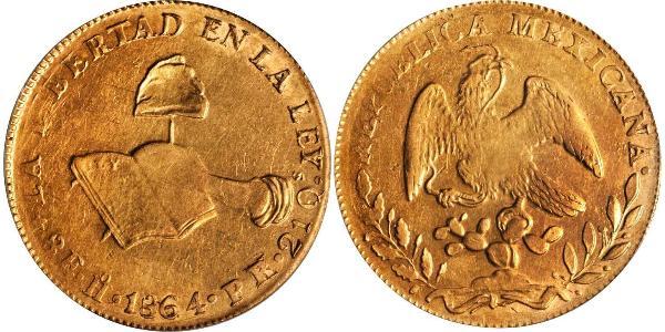 8 Escudo Estados Unidos Mexicanos (1846 - 1863) Oro 