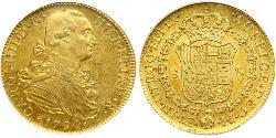 8 Escudo Perù Oro Carlo IV di Spagna (1748-1819)