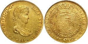 8 Escudo Perù Oro Ferdinando VII di Spagna (1784-1833)