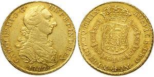 8 Escudo Perù Oro Carlo III di Spagna (1716 -1788)