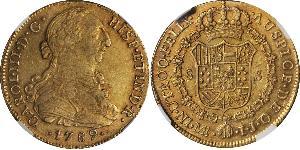 8 Escudo Perù Oro Carlo III di Spagna (1716 -1788)
