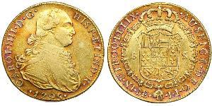 8 Escudo Perù Oro Carlo IV di Spagna (1748-1819)