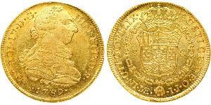 8 Escudo Perù Oro Carlo IV di Spagna (1748-1819)