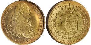 8 Escudo Perù Oro Carlo IV di Spagna (1748-1819)