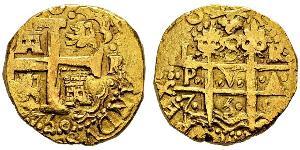 8 Escudo Perù Oro Filippo V di Spagna (1683-1746)