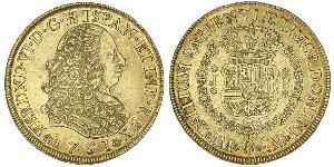 8 Escudo Perù Oro Ferdinando VI di Spagna (1713-1759)