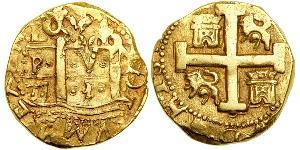 8 Escudo Perù Oro Filippo V di Spagna (1683-1746)