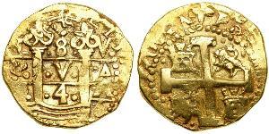 8 Escudo Perù Oro Filippo V di Spagna (1683-1746)