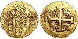 8 Escudo Perù Oro Filippo V di Spagna (1683-1746)