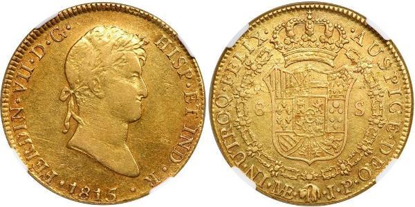 8 Escudo Perù Oro Ferdinando VII di Spagna (1784-1833)