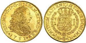 8 Escudo Perú Oro Fernando VI de España (1713-1759)