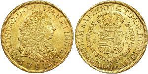 8 Escudo Perú Oro Fernando VI de España (1713-1759)