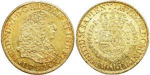 8 Escudo Perú Oro Fernando VI de España (1713-1759)