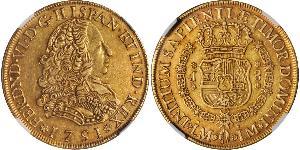 8 Escudo Perú Oro Fernando VI de España (1713-1759)