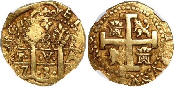 8 Escudo Perú Oro Felipe V de España (1683-1746)