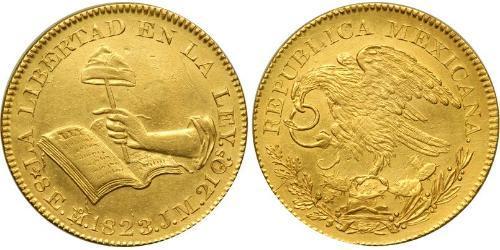 8 Escudo Primer Imperio Mexicano (1821 - 1823) Oro 