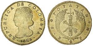 8 Escudo Repubblica della Nuova Granada (1831–1858) Oro 