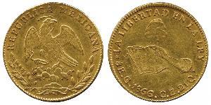 8 Escudo Second Federal Republic of Mexico (1846 - 1863) Oro 