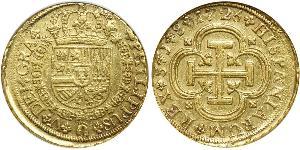 8 Escudo Spagna Oro Filippo V di Spagna (1683-1746)