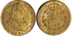 8 Escudo Vicereame della Nuova Granada (1717 - 1819) Oro Carlo IV di Spagna (1748-1819)