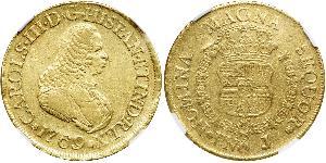 8 Escudo Vicereame della Nuova Granada (1717 - 1819) Oro Carlo III di Spagna (1716 -1788)