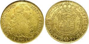 8 Escudo Vicereame della Nuova Granada (1717 - 1819) Oro Carlo IV di Spagna (1748-1819)