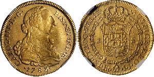 8 Escudo Vicereame della Nuova Granada (1717 - 1819) Oro Carlo III di Spagna (1716 -1788)