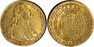 8 Escudo Vicereame della Nuova Granada (1717 - 1819) Oro Carlo IV di Spagna (1748-1819)