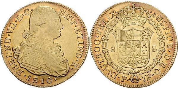 8 Escudo Vicereame della Nuova Granada (1717 - 1819) Oro Carlo IV di Spagna (1748-1819)