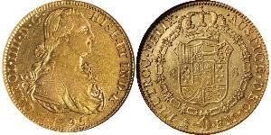 8 Escudo Vicereame della Nuova Spagna (1519 - 1821) Oro Carlo IV di Spagna (1748-1819)