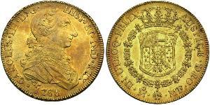 8 Escudo Vicereame della Nuova Spagna (1519 - 1821) Oro Carlo III di Spagna (1716 -1788)