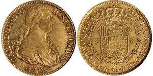 8 Escudo Vicereame della Nuova Spagna (1519 - 1821) Oro Carlo IV di Spagna (1748-1819)
