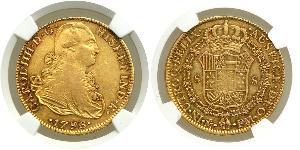 8 Escudo Vicereame della Nuova Spagna (1519 - 1821) Oro Carlo IV di Spagna (1748-1819)