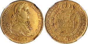 8 Escudo Vicereame della Nuova Spagna (1519 - 1821) Oro Ferdinando VII di Spagna (1784-1833)