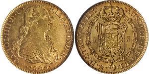 8 Escudo Vicereame della Nuova Spagna (1519 - 1821) Oro Carlo IV di Spagna (1748-1819)
