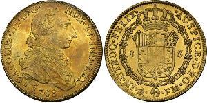 8 Escudo Virreinato de Nueva España (1519 - 1821) Oro Carlos IV de España (1748-1819)