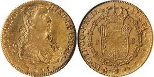 8 Escudo Virreinato de Nueva España (1519 - 1821) Oro Fernando VII de España (1784-1833)