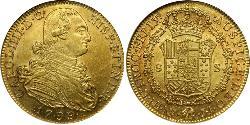 8 Escudo Virreinato de Nueva Granada (1717 - 1819) Oro Carlos IV de España (1748-1819)