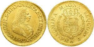 8 Escudo Virreinato de Nueva Granada (1717 - 1819) Oro Carlos III de España (1716 -1788)