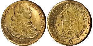 8 Escudo Virreinato de Nueva Granada (1717 - 1819) Oro Carlos IV de España (1748-1819)